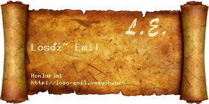 Losó Emil névjegykártya