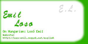 emil loso business card