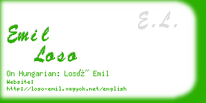 emil loso business card